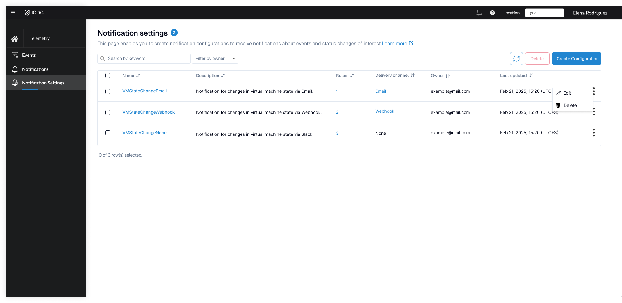 Service screenshot
