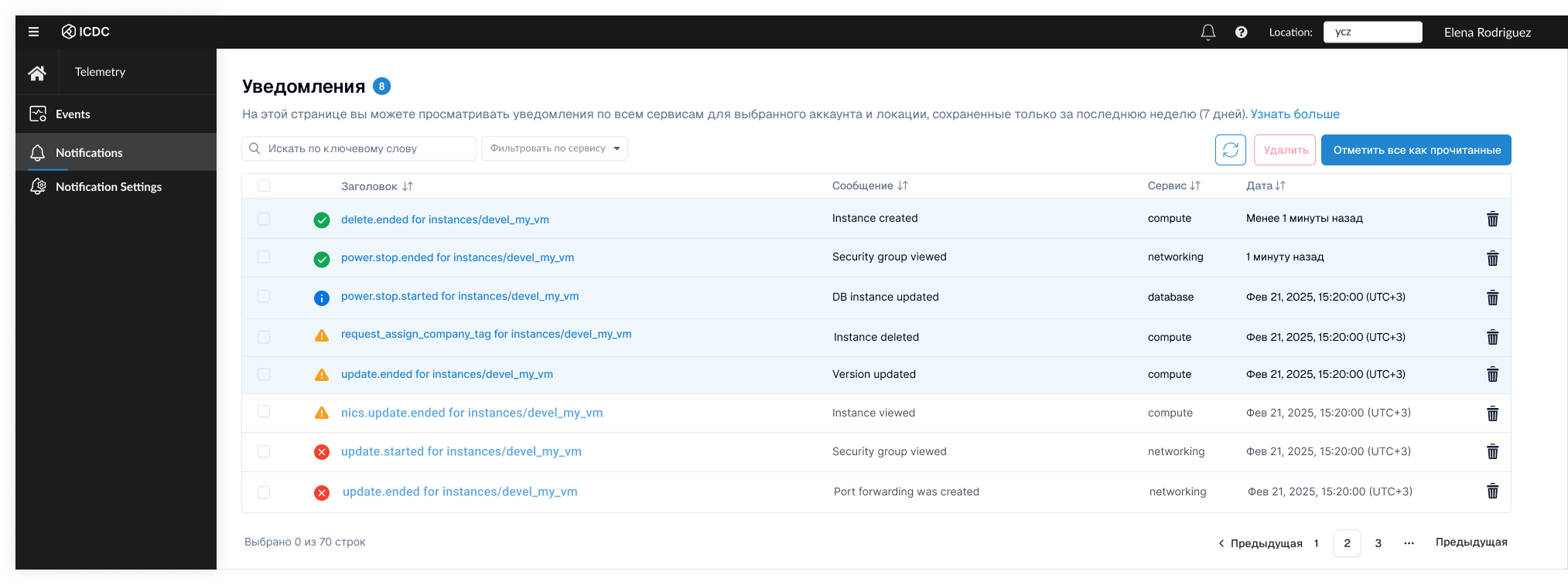 Service screenshot